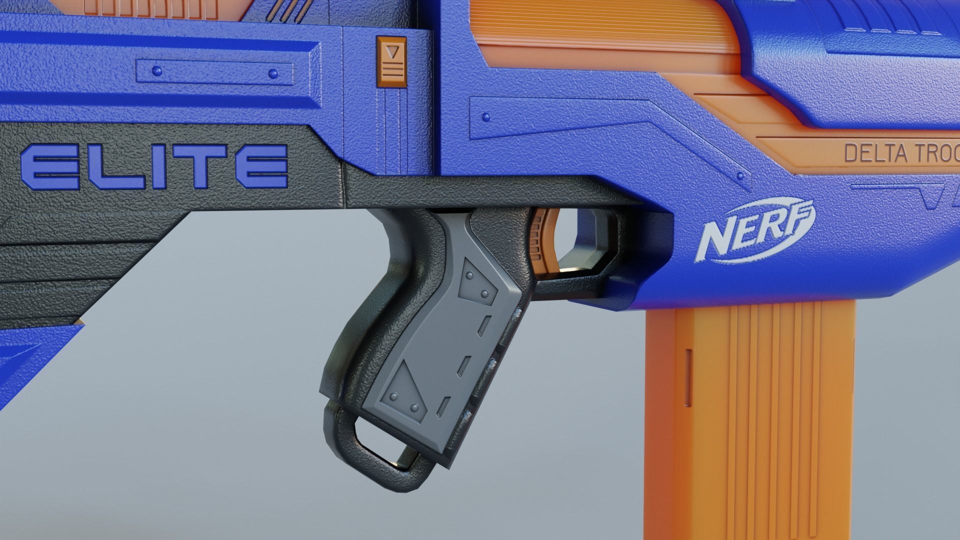 Blaster Nerf Low-poly 3D model_5