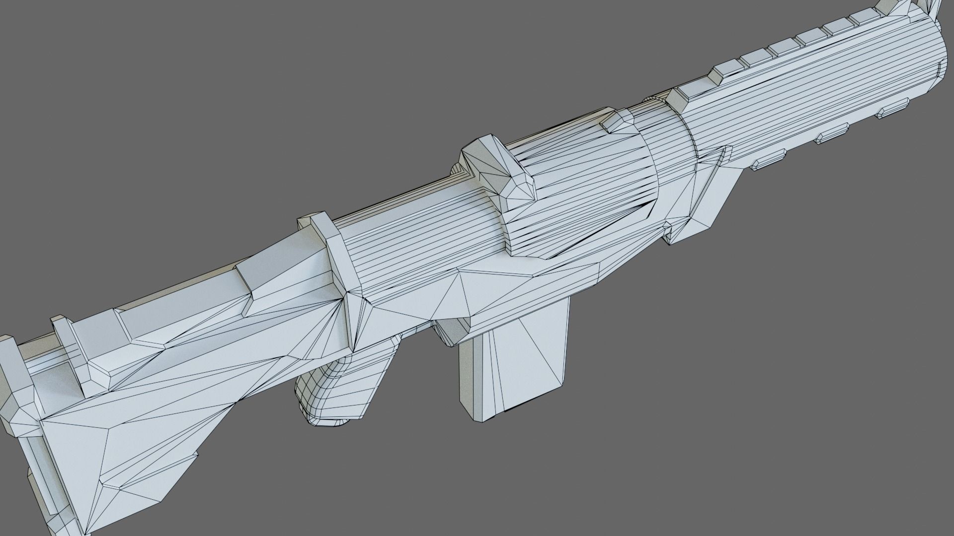 Blaster Nerf Low-poly 3D model_12