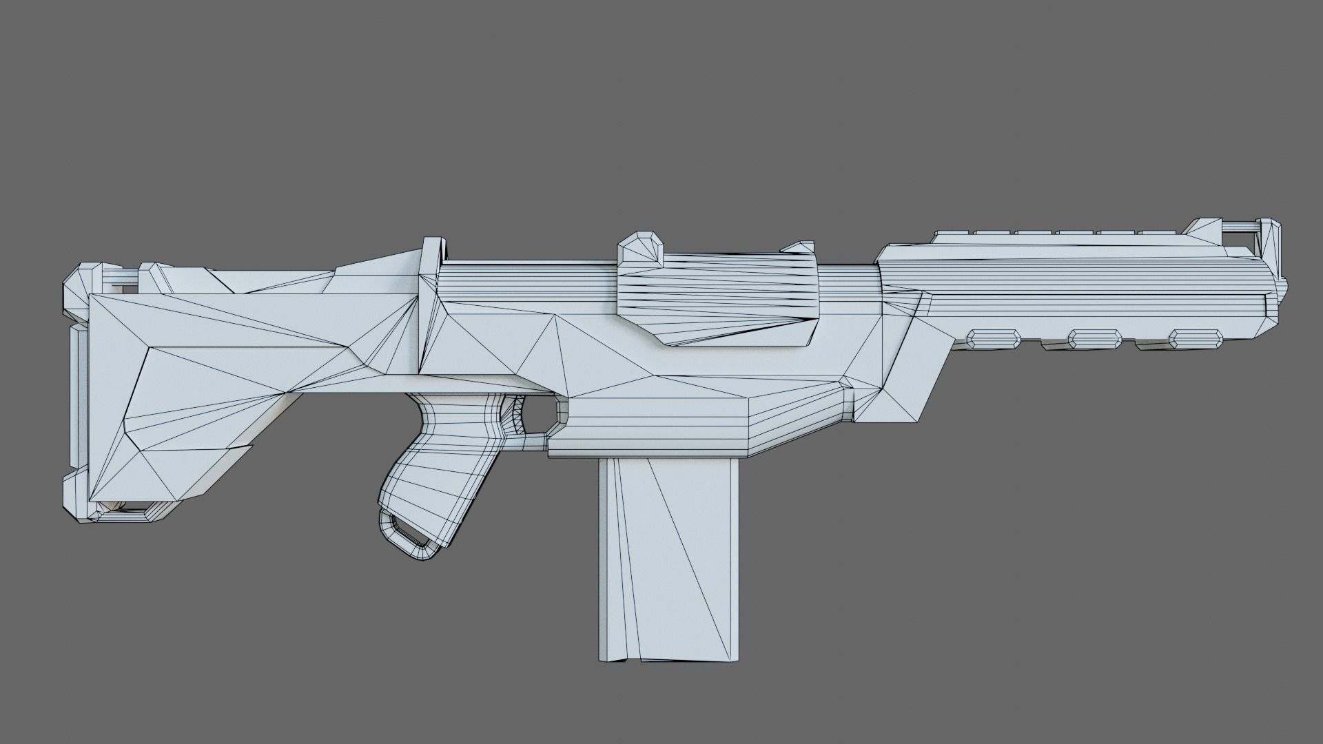 Blaster Nerf Low-poly 3D model_11