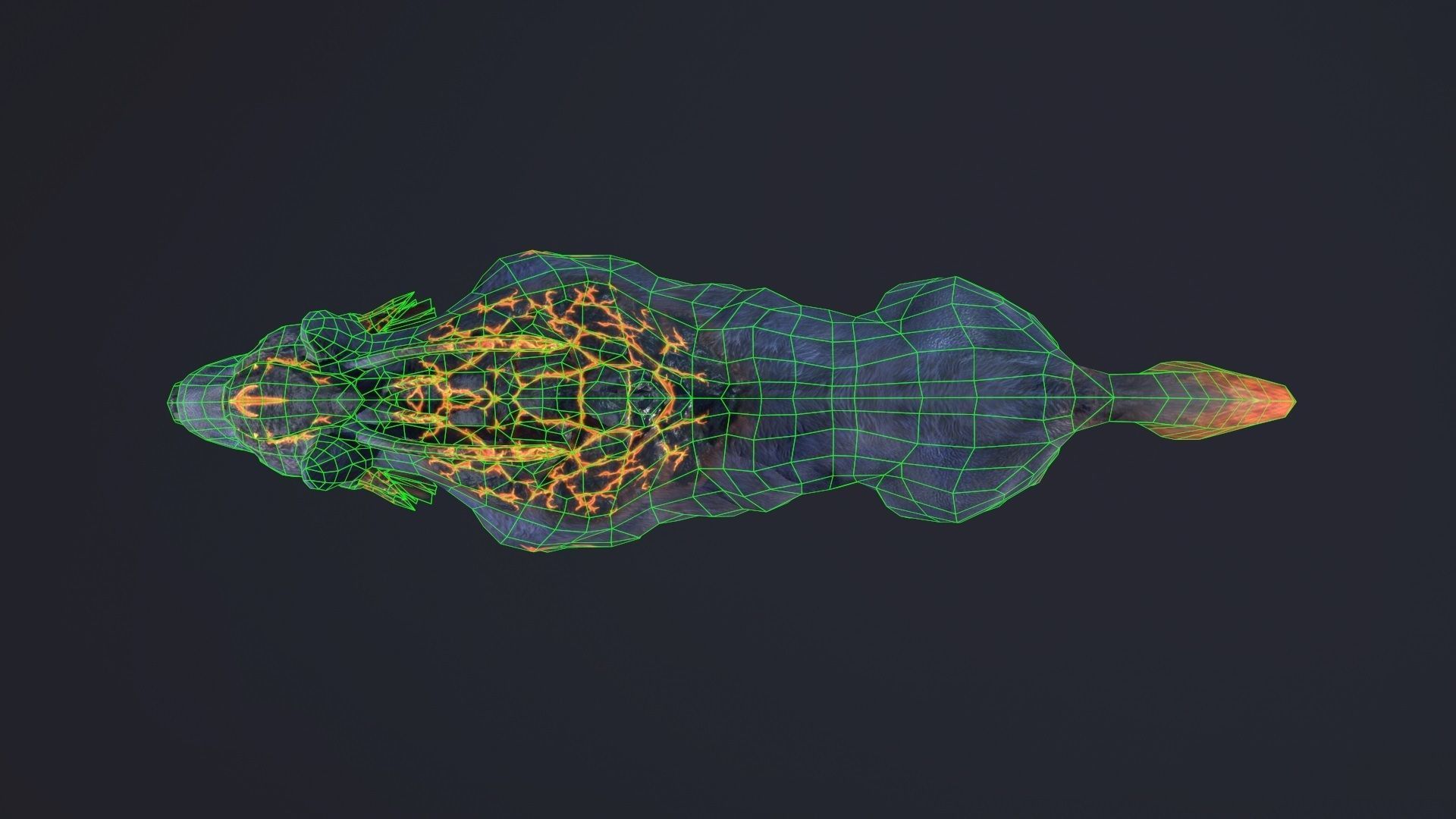 LavaWolf wolf Low-poly 3D model_8