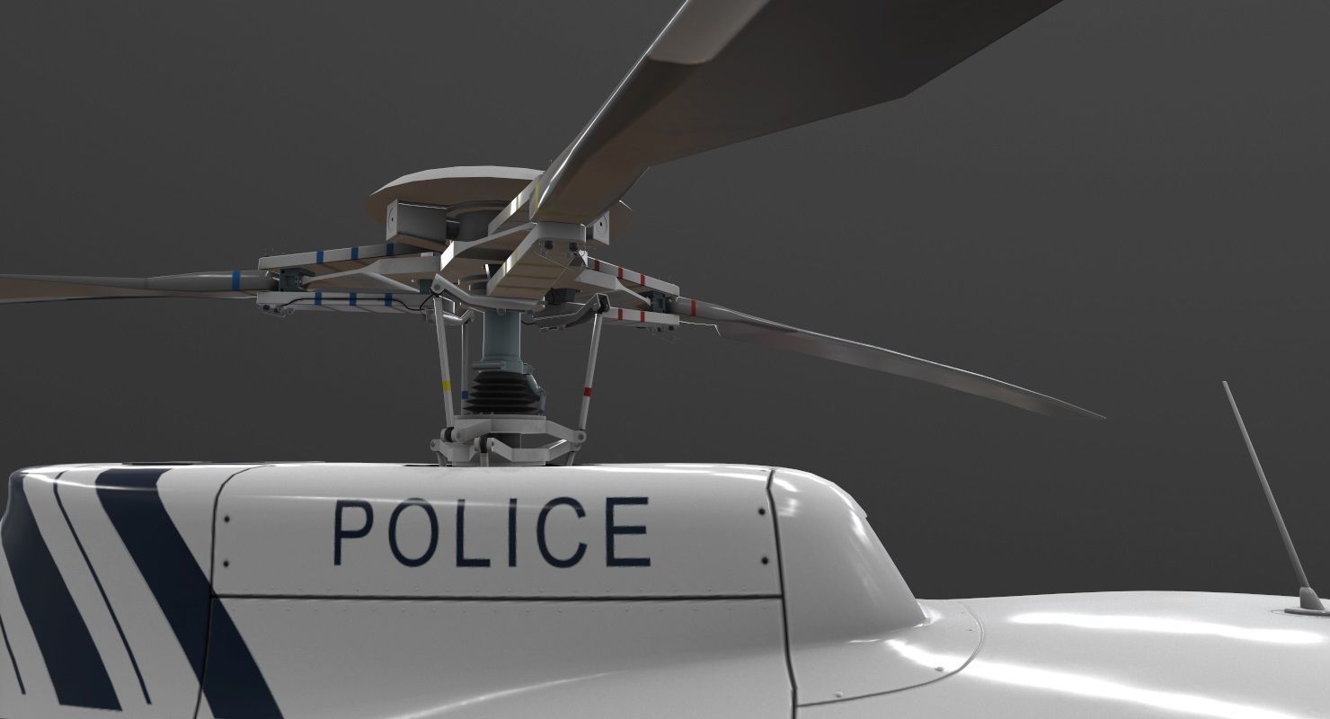 AS-350 Baltimore County Police Animated Low-poly 3D model_16