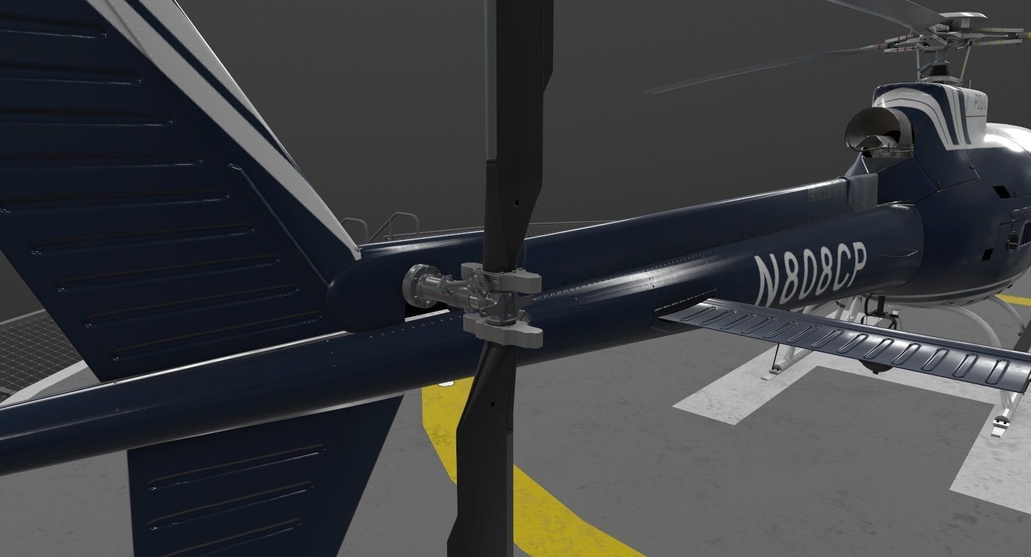 AS-350 Baltimore County Police Animated Low-poly 3D model_18