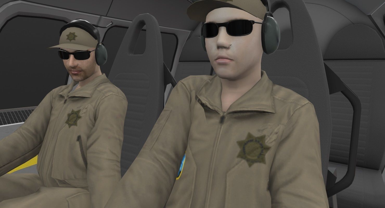 AS-350 Baltimore County Police Animated Low-poly 3D model_21