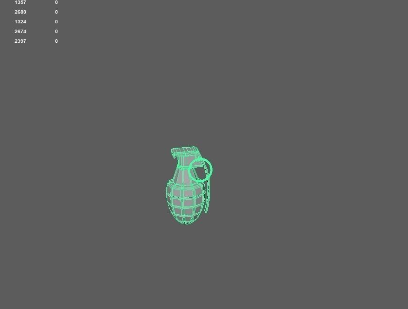 Grenade Low-poly 3D model_10