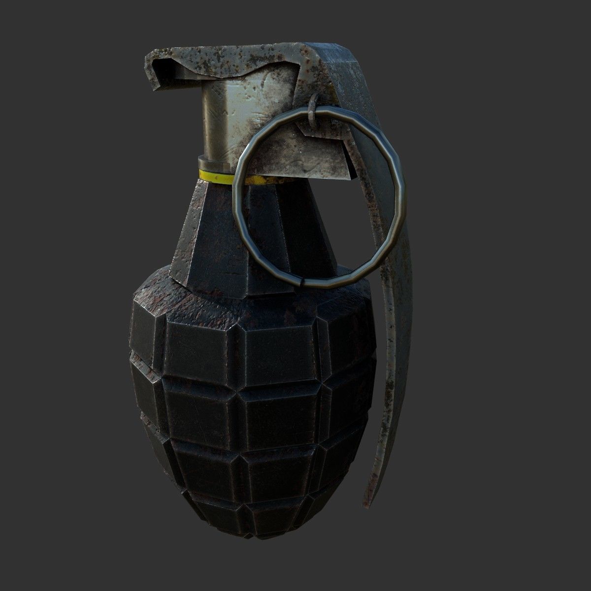 Grenade Low-poly 3D model_5