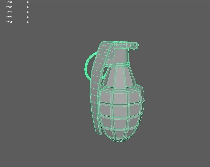 Grenade Low-poly 3D model_8