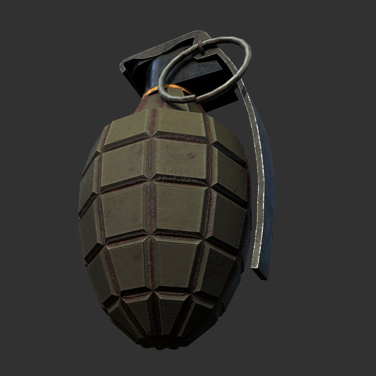 Grenade Low-poly 3D model_4