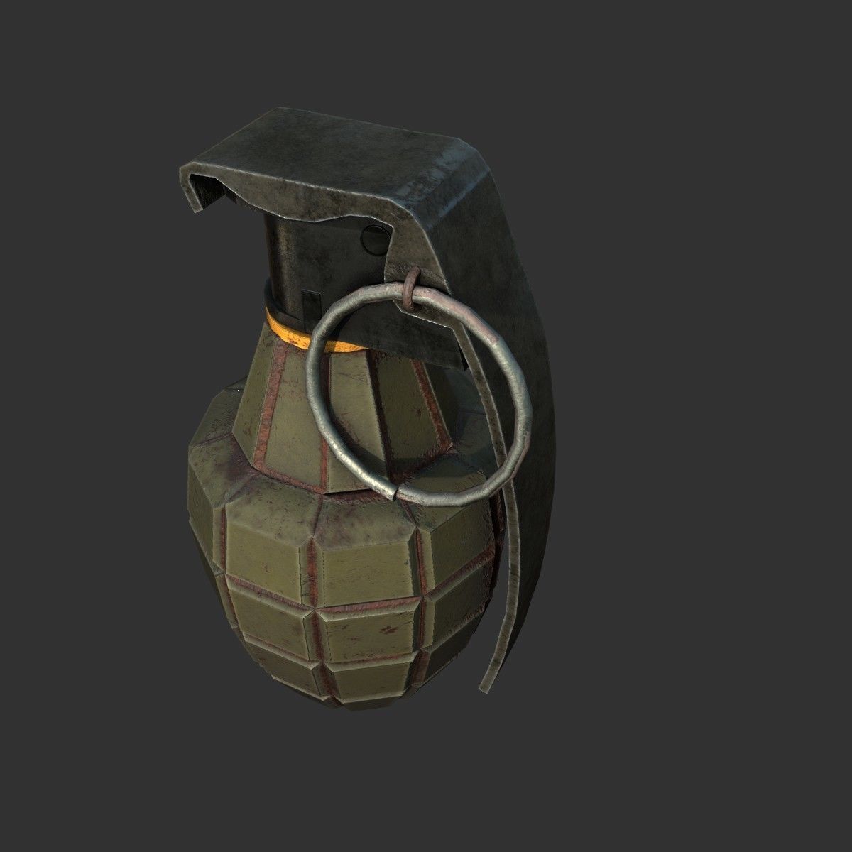 Grenade Low-poly 3D model_3