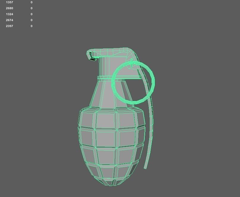 Grenade Low-poly 3D model_9