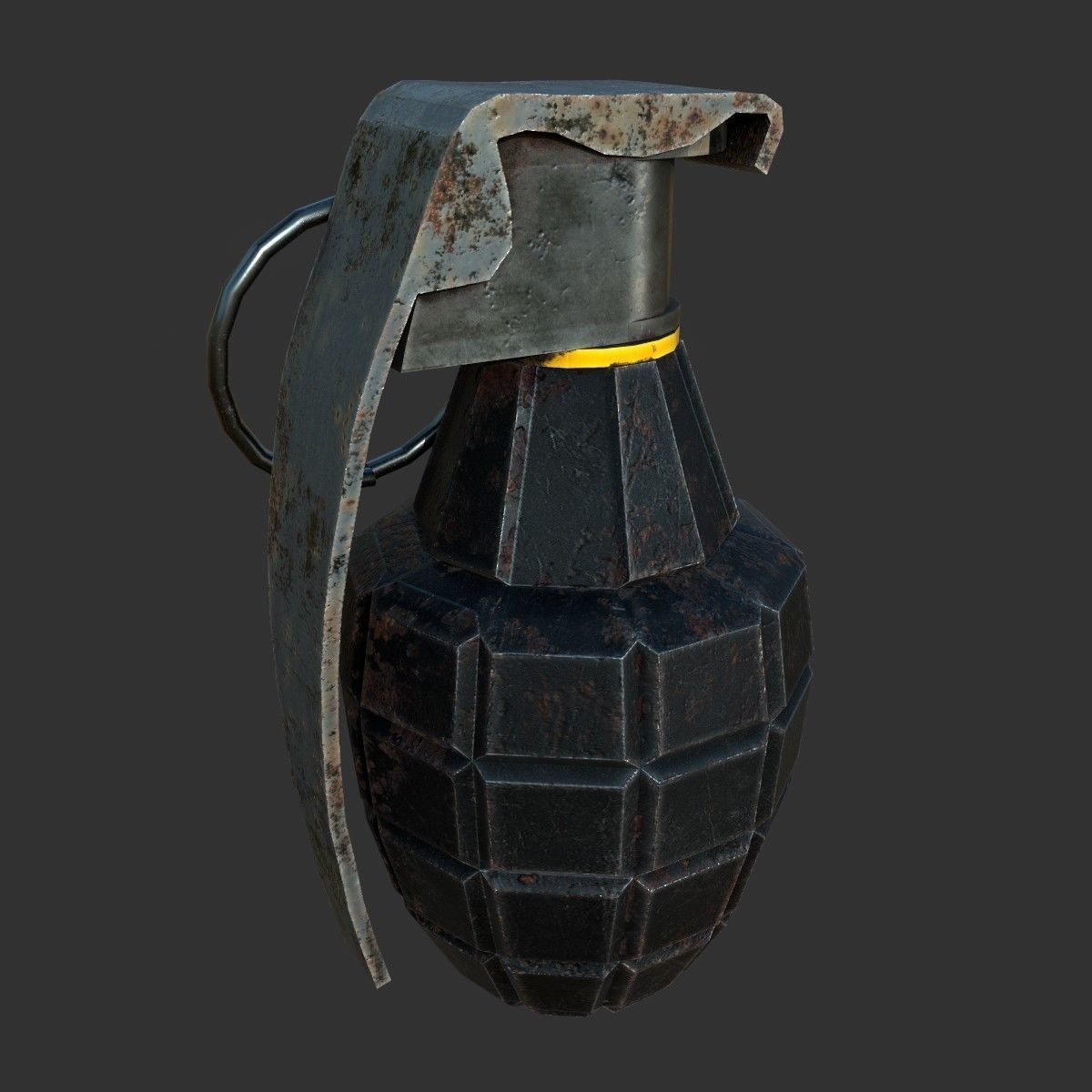Grenade Low-poly 3D model_6