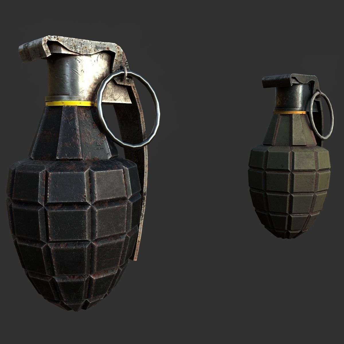 Grenade Low-poly 3D model_7