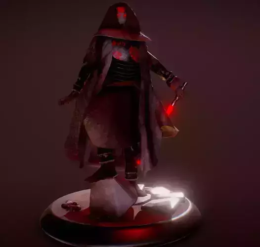 Darth Revan Fan Art Print Ready Print File Max Low-poly 3D model