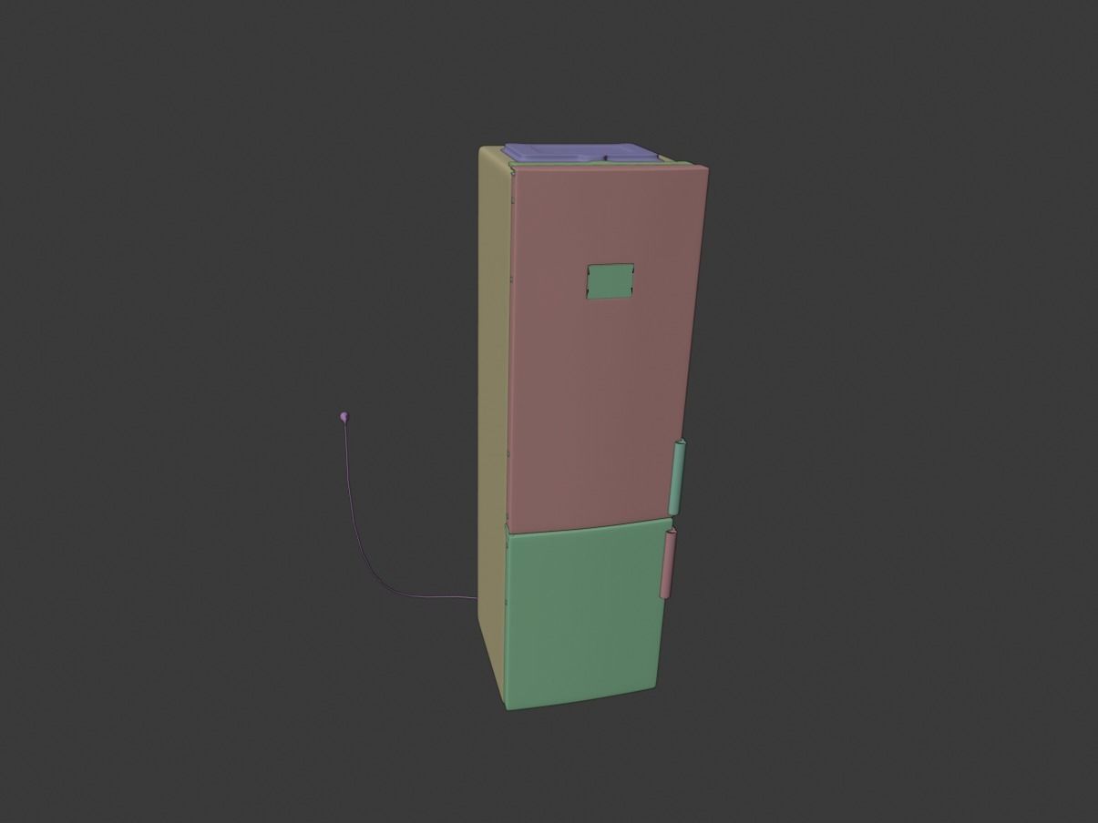 Refrigerator medium size 3D model_9