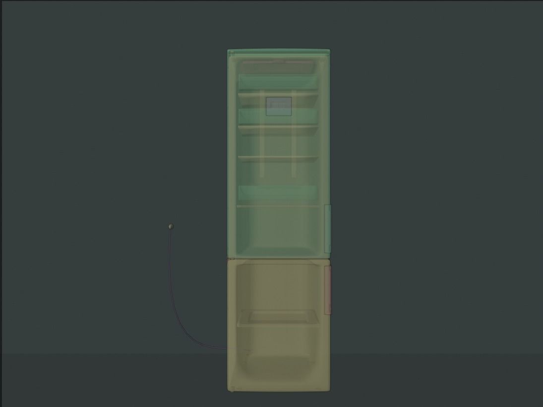 Refrigerator medium size 3D model_3