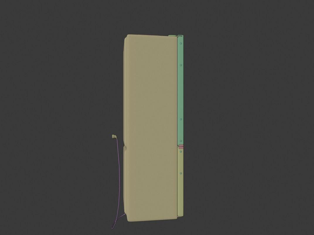 Refrigerator medium size 3D model_6