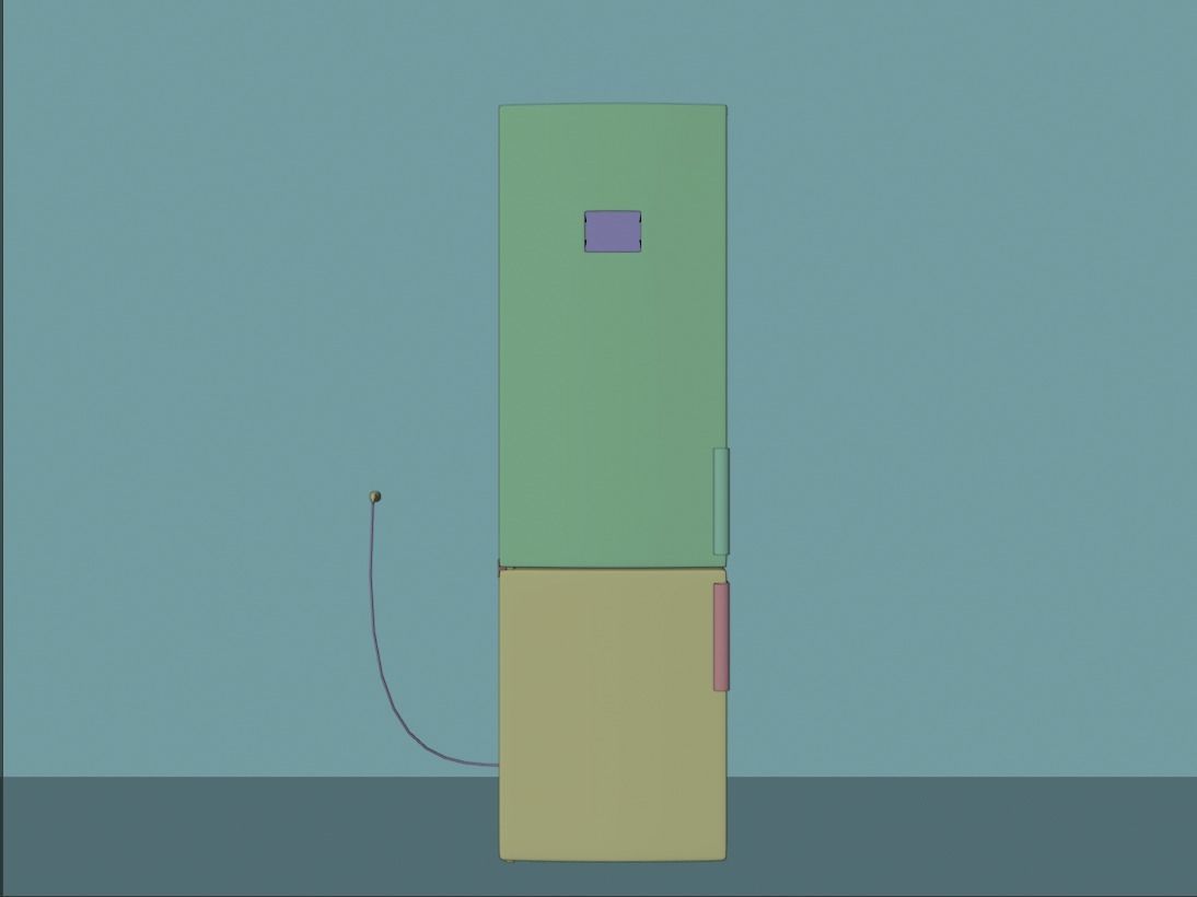 Refrigerator medium size 3D model_2