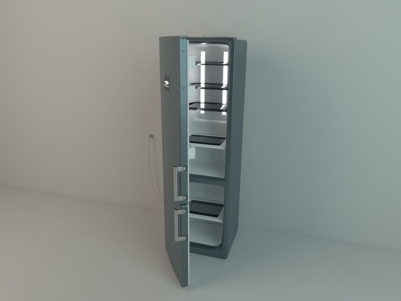 Refrigerator medium size 3D model_11