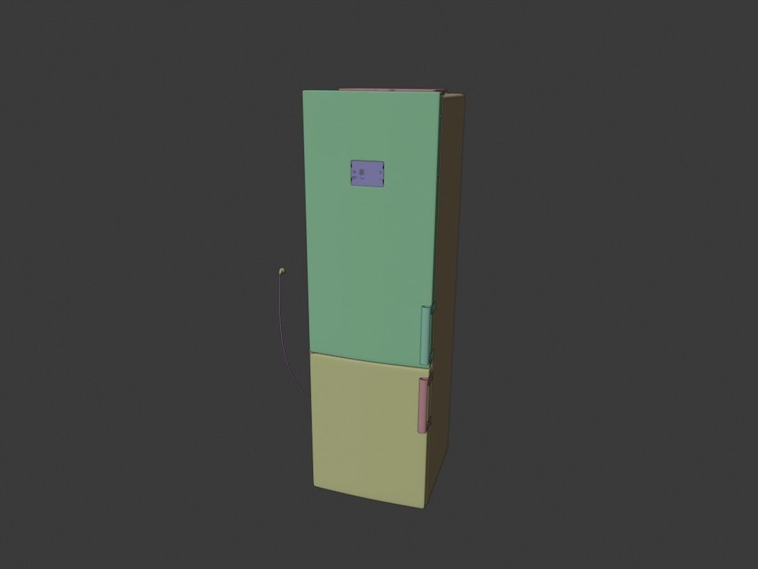 Refrigerator medium size 3D model_12