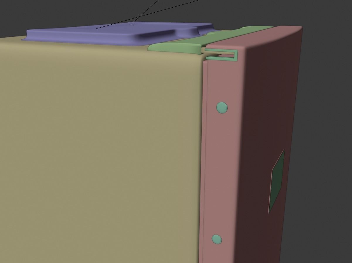 Refrigerator medium size 3D model_16