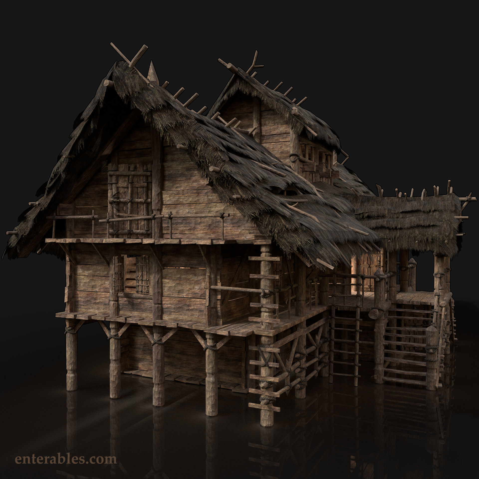 Next Gen AAA Village Builder Houses with interior 3D Model Collection_19