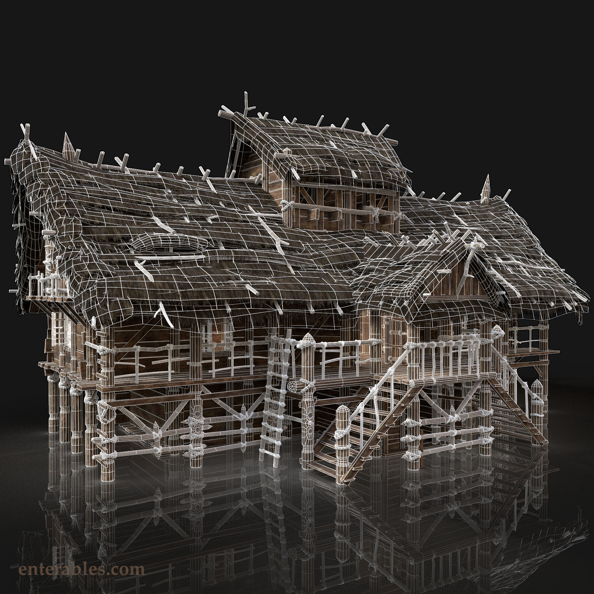 Next Gen AAA Village Builder Houses with interior 3D Model Collection_12