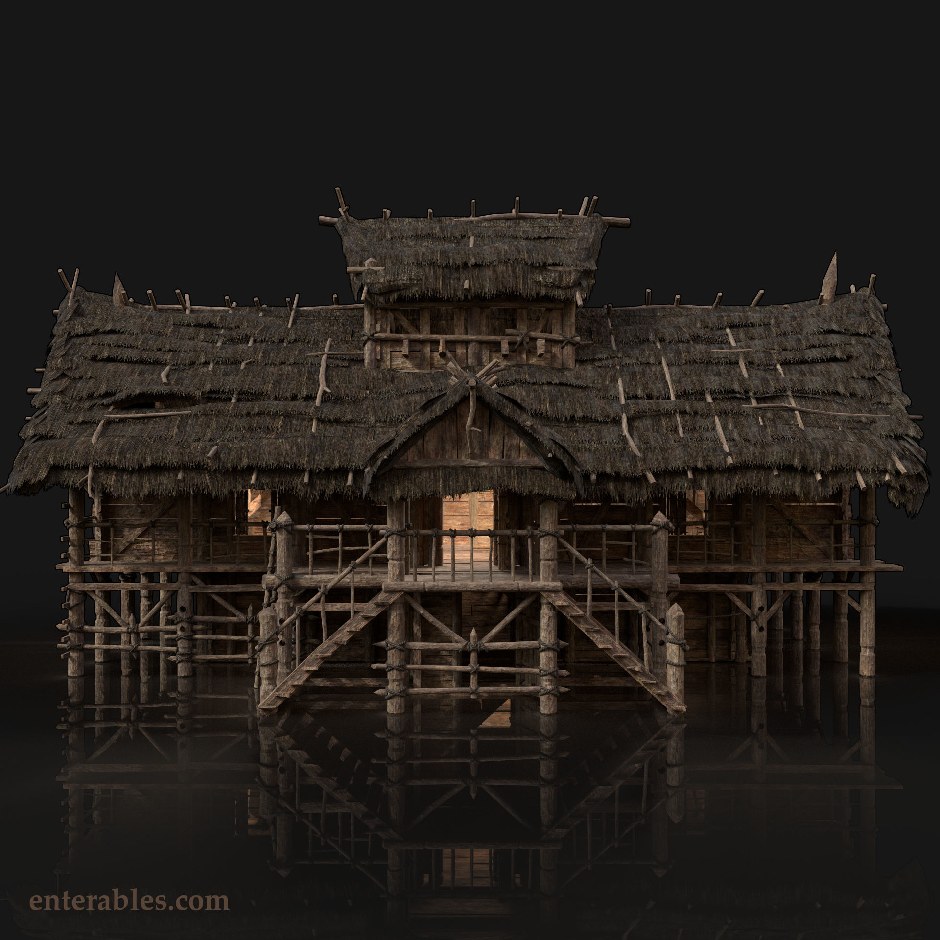 Next Gen AAA Village Builder Houses with interior 3D Model Collection_13