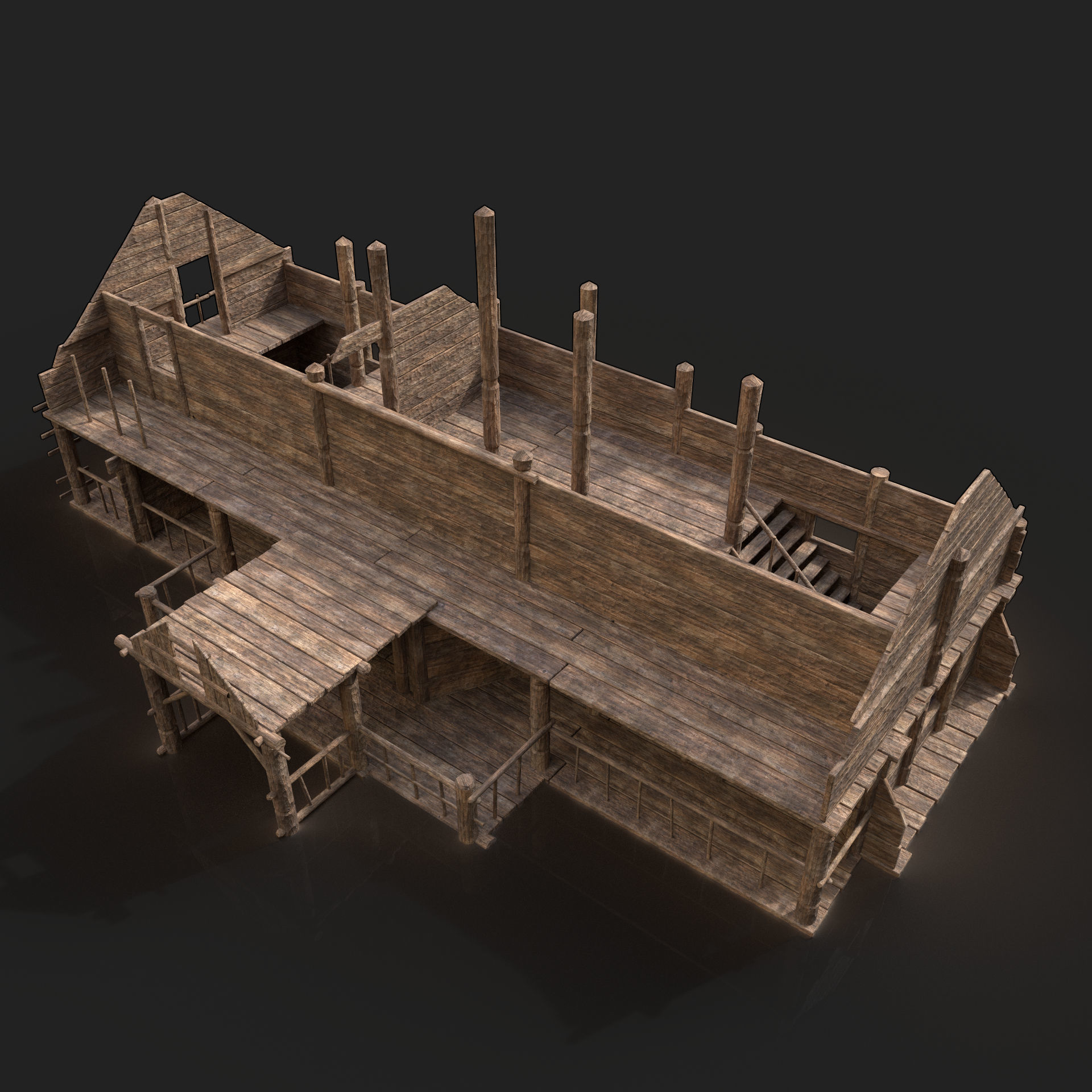 Next Gen AAA Village Builder Houses with interior 3D Model Collection_53