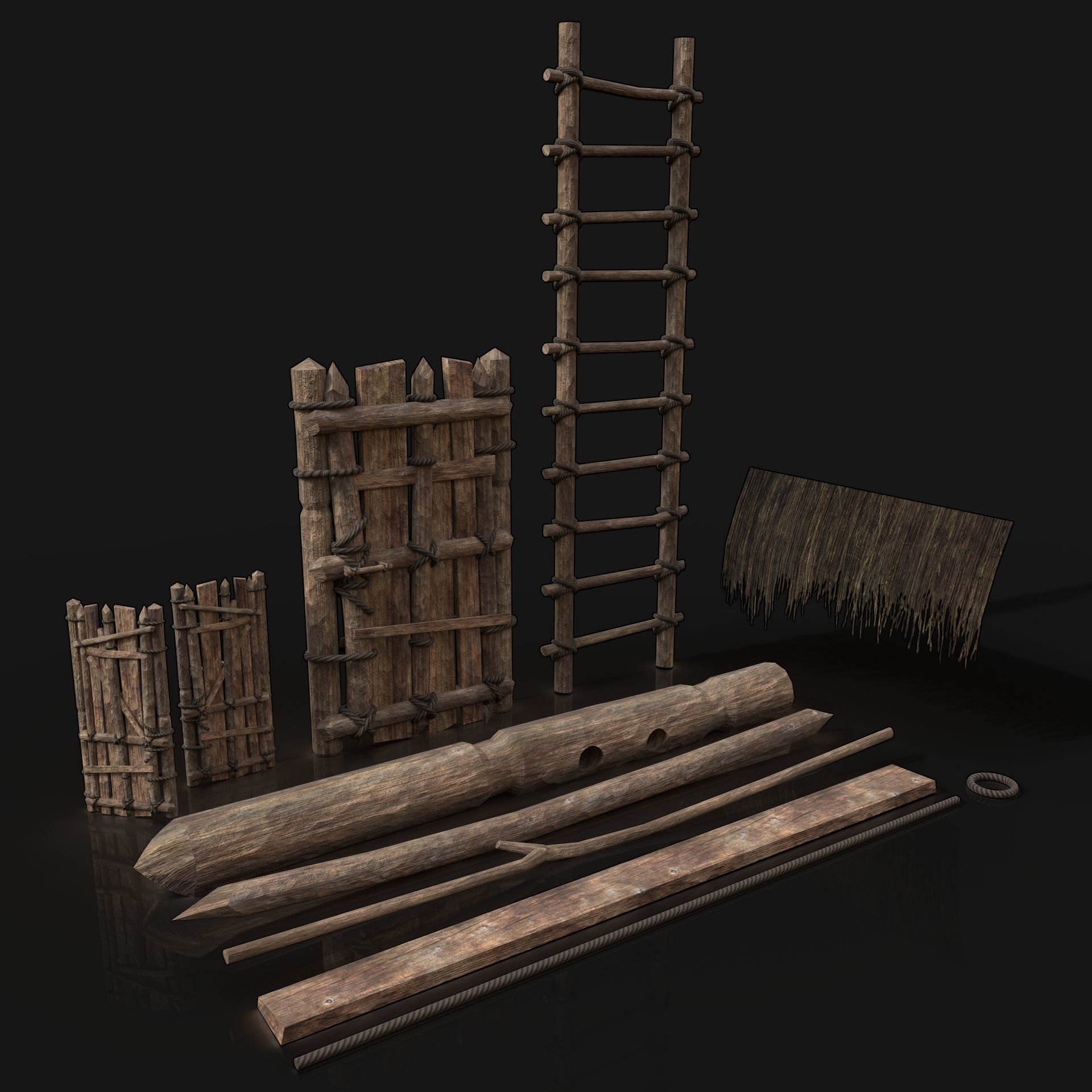 Next Gen AAA Village Builder Houses with interior 3D Model Collection_7