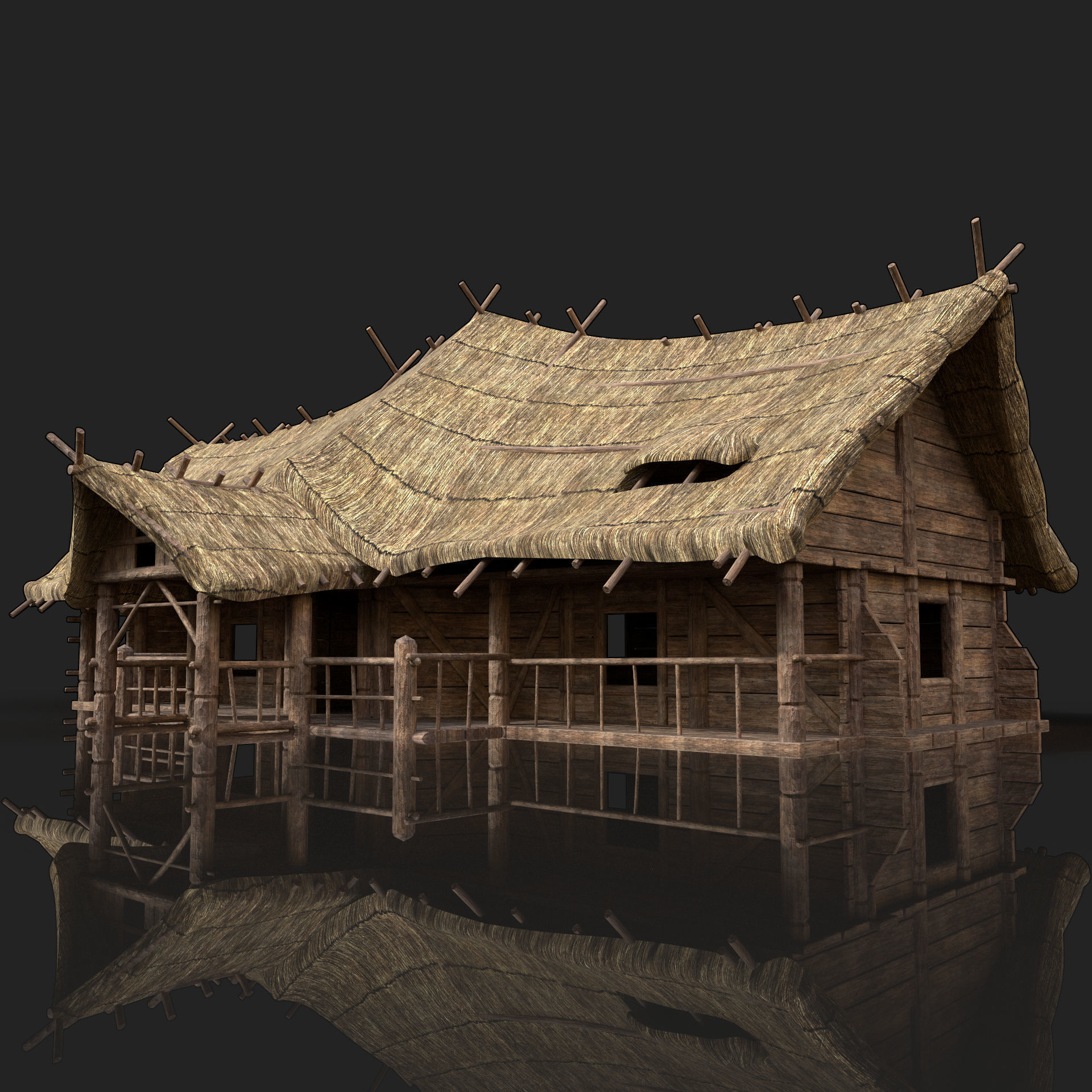 Next Gen AAA Village Builder Houses with interior 3D Model Collection_48