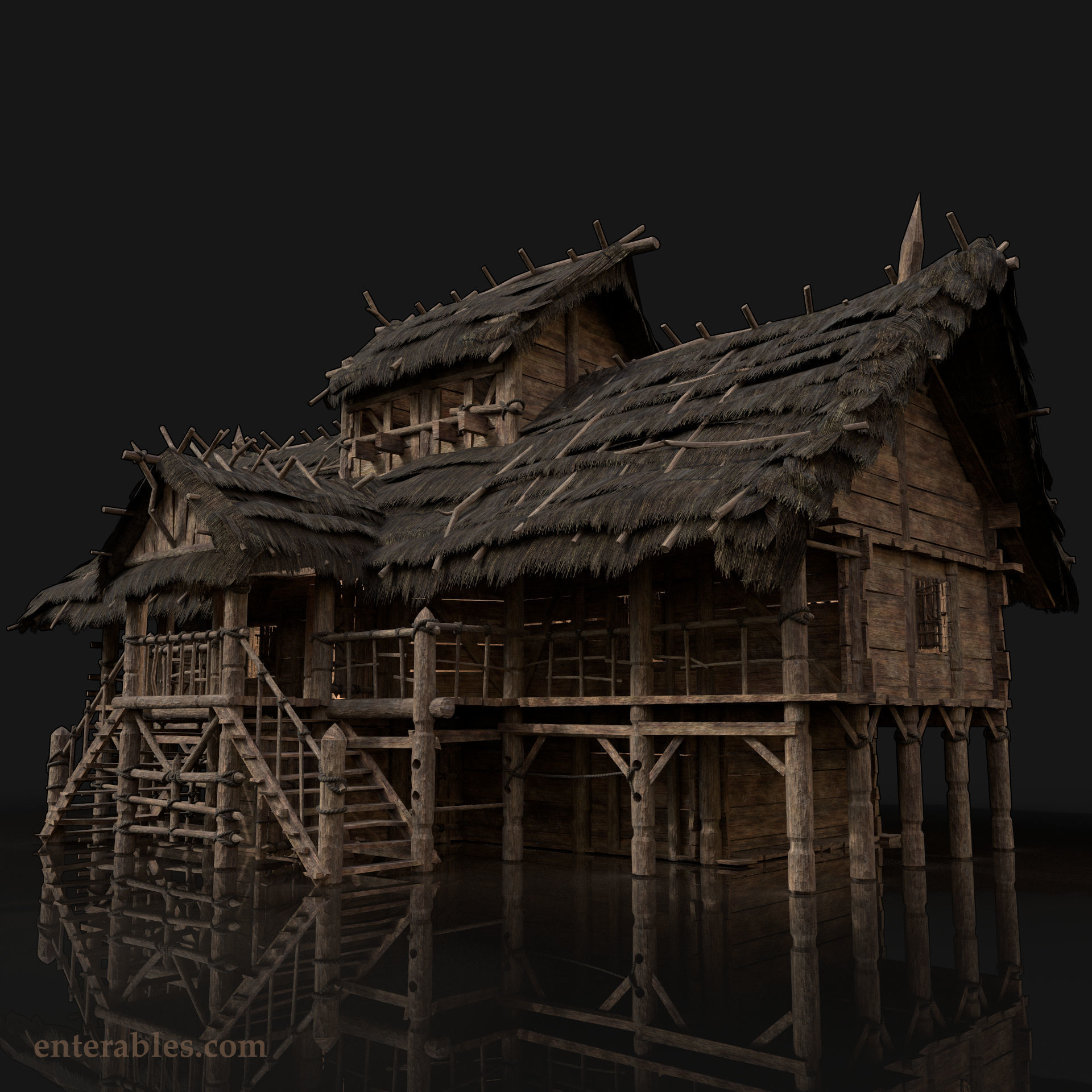 Next Gen AAA Village Builder Houses with interior 3D Model Collection_16