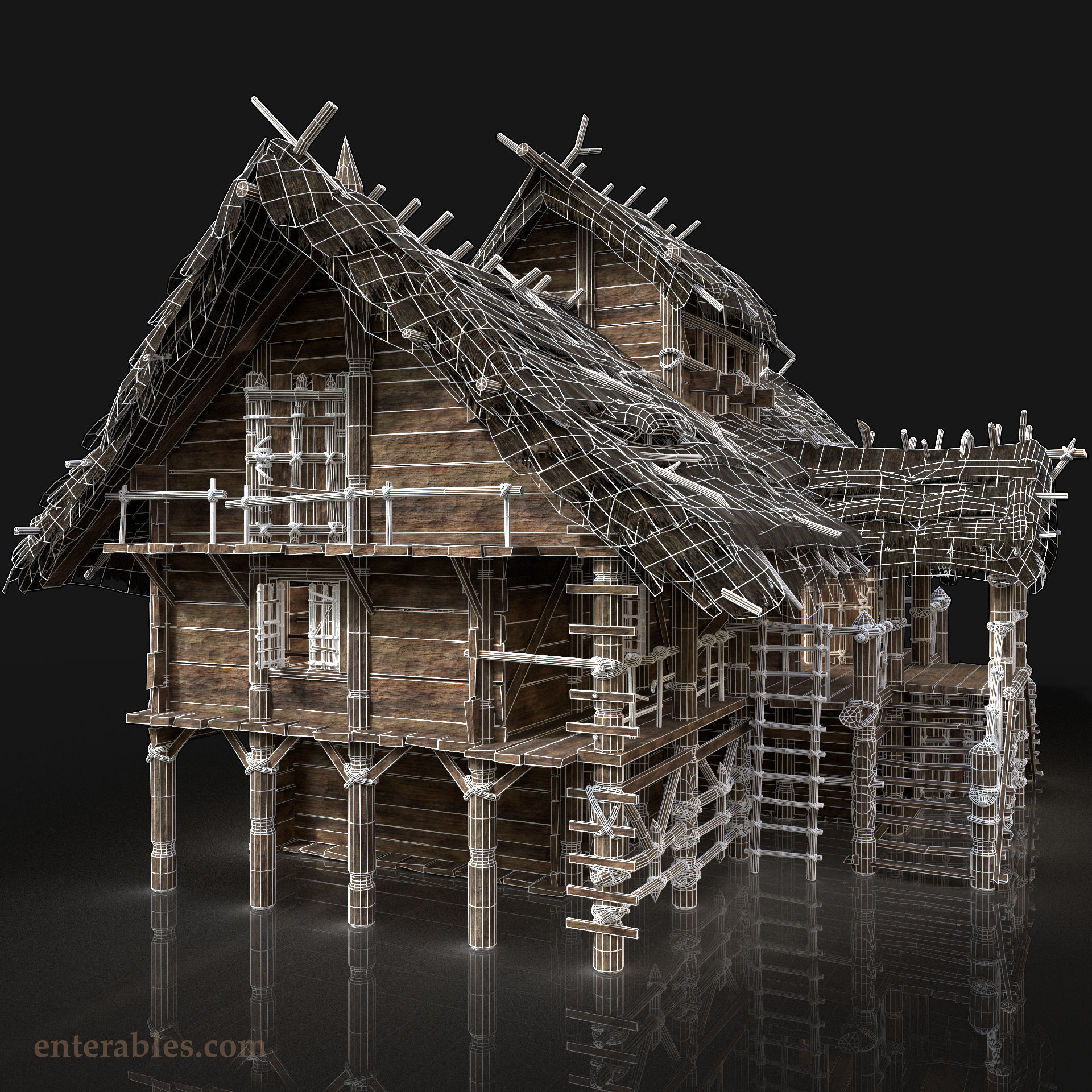 Next Gen AAA Village Builder Houses with interior 3D Model Collection_21