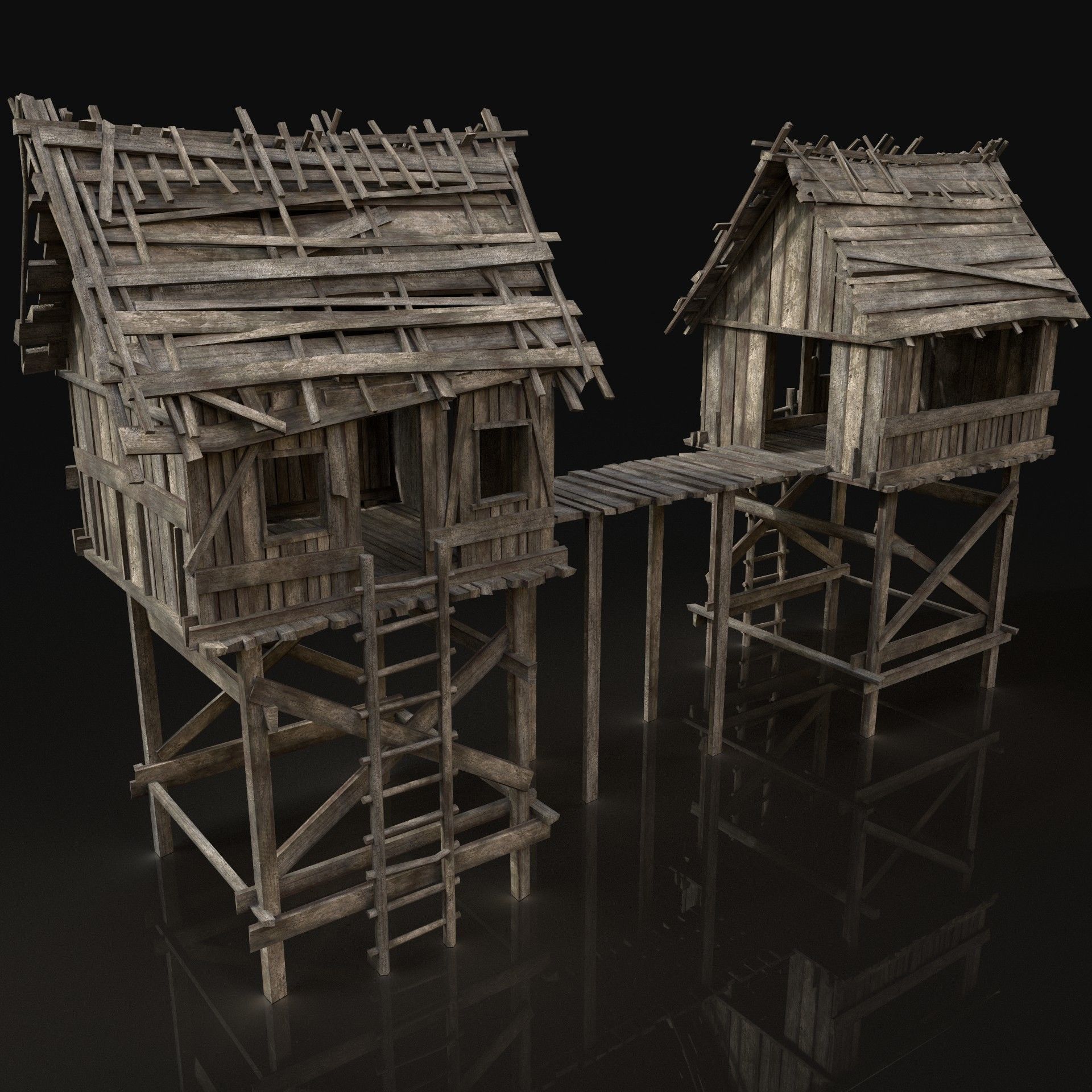 Next Gen AAA Village Builder Houses with interior 3D Model Collection_75