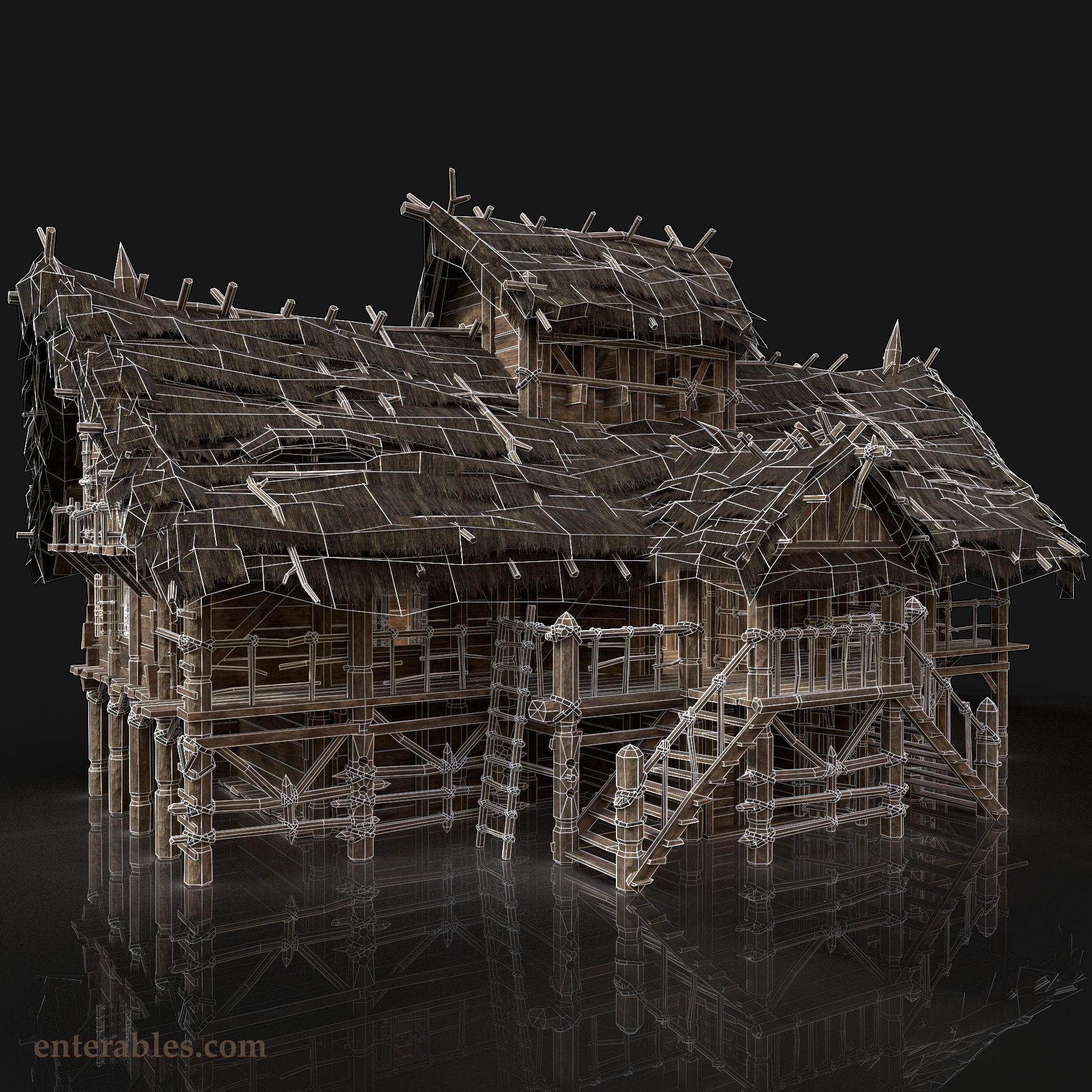 Next Gen AAA Village Builder Houses with interior 3D Model Collection_11