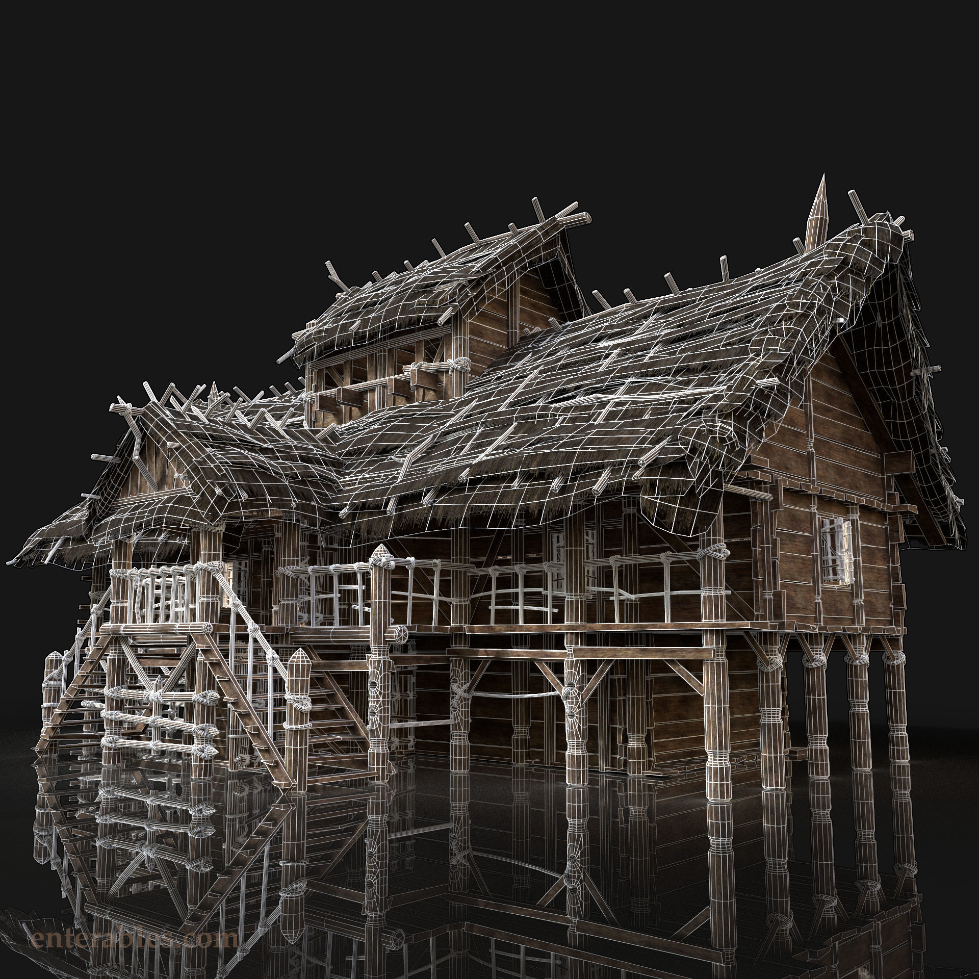 Next Gen AAA Village Builder Houses with interior 3D Model Collection_18