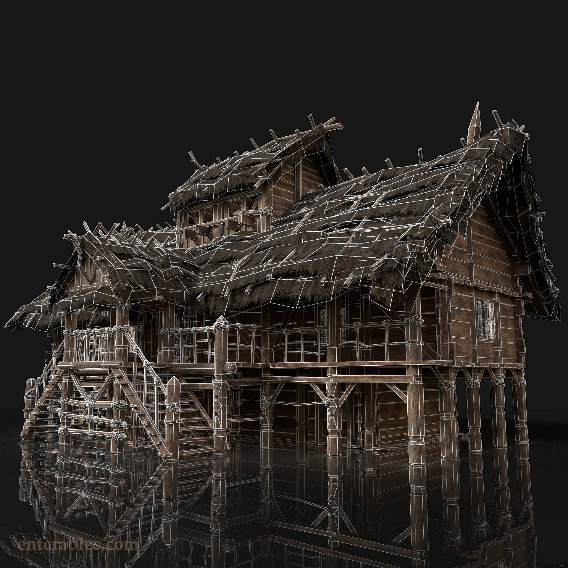 Next Gen AAA Village Builder Houses with interior 3D Model Collection_17