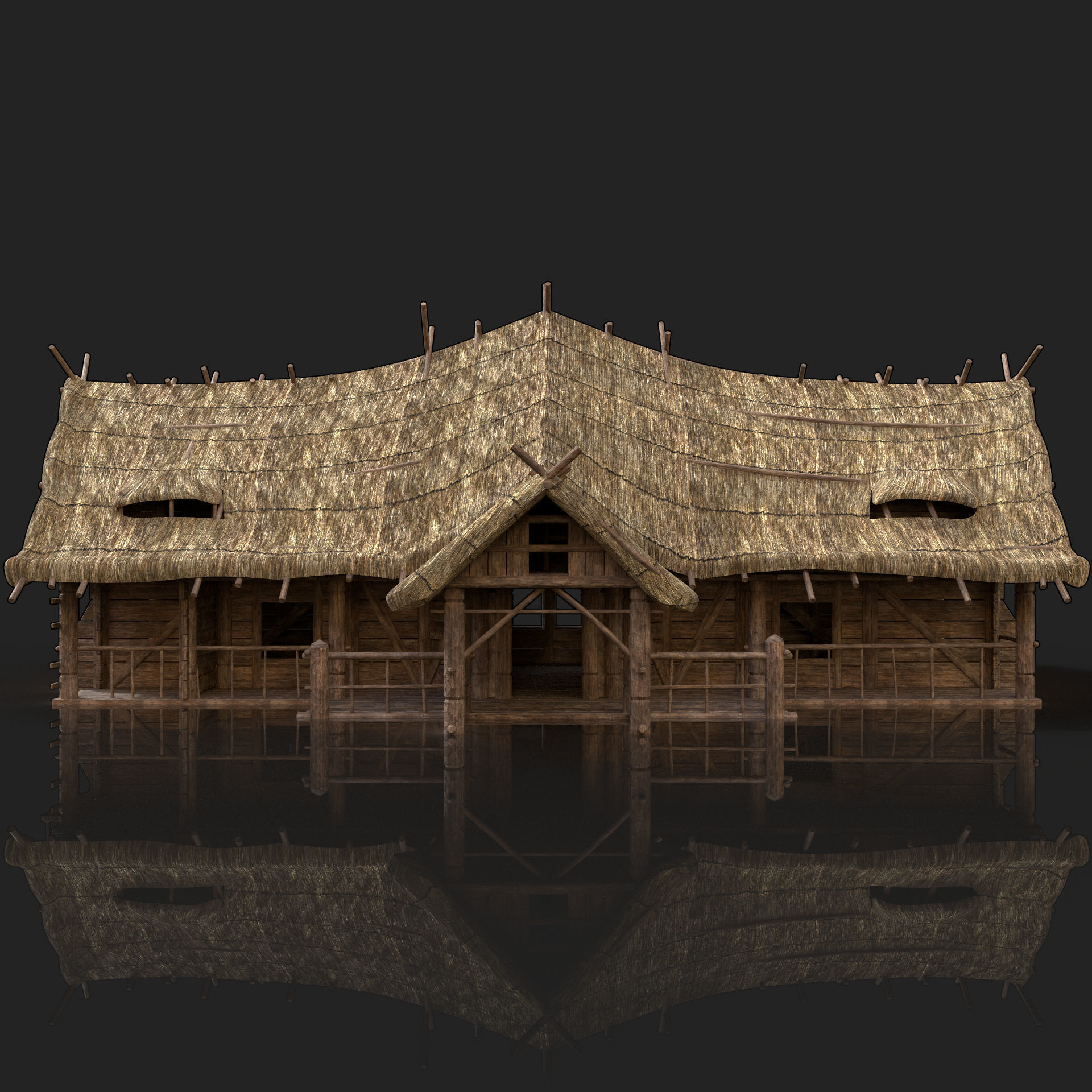 Next Gen AAA Village Builder Houses with interior 3D Model Collection_47