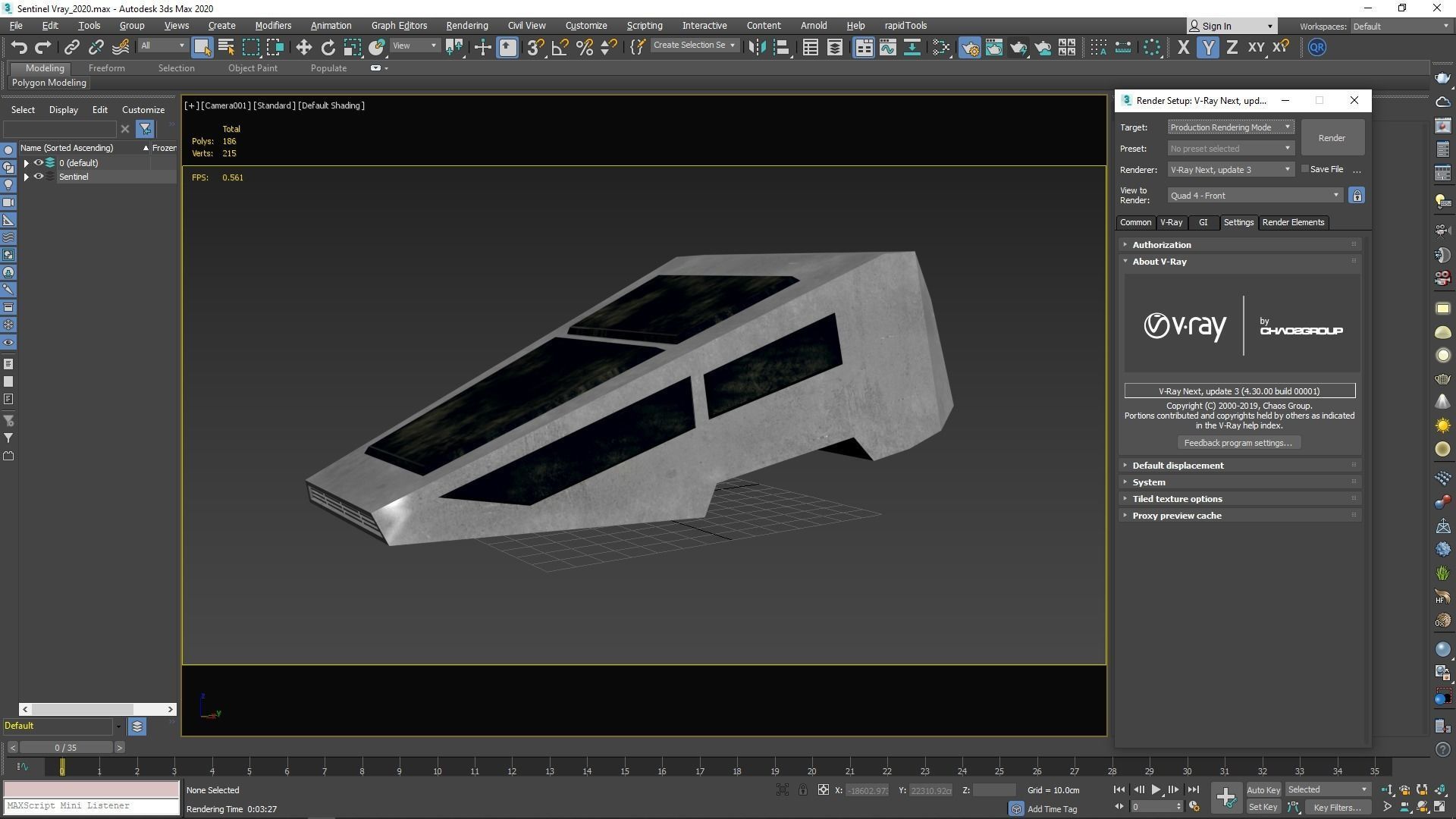Sentinel  Game  Low-poly 3D model_15