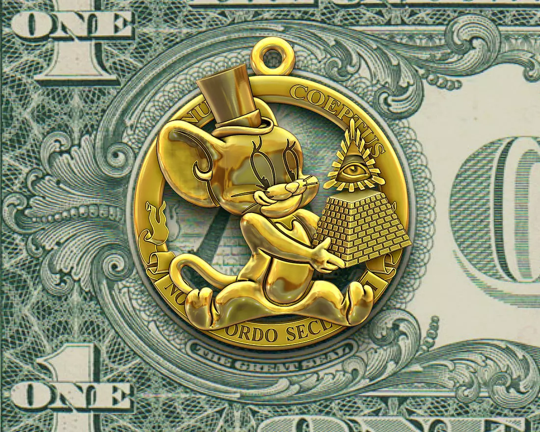 Jerry eats a financial pyramid 3D print model_0