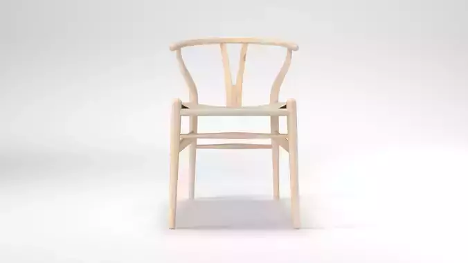 Wishbone Chair Low-poly 3D model