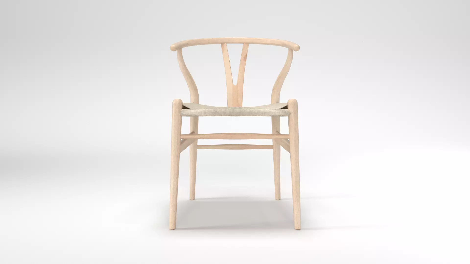 Wishbone Chair Low-poly 3D model_0