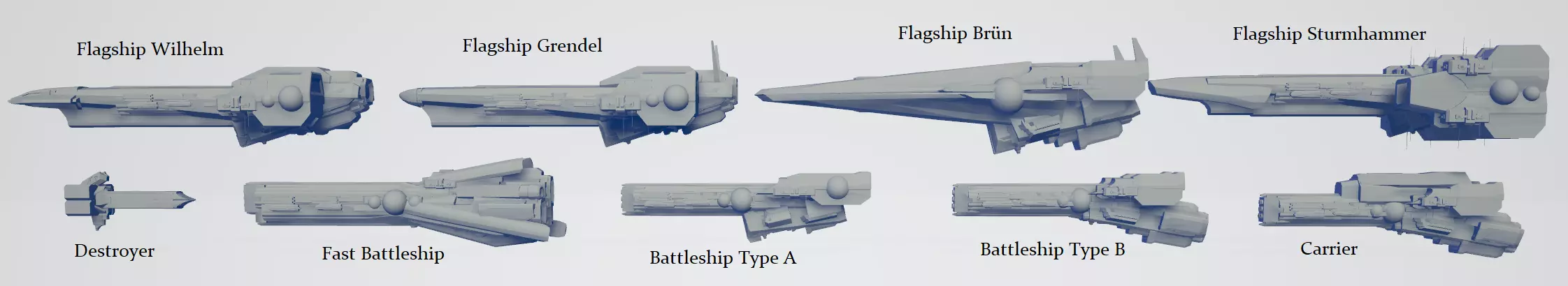 Imperial Fleet Pack 1 3D print model_0