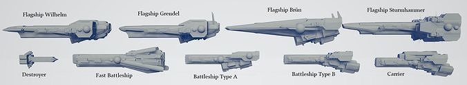 Imperial Fleet Pack 1 3D print model