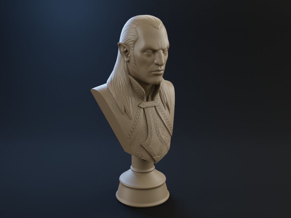elfdark bust of lord of rings 3D print model_4