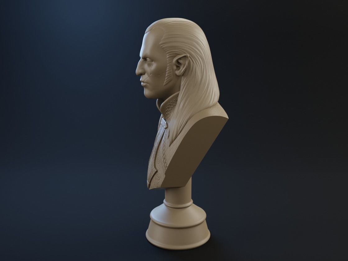 elfdark bust of lord of rings 3D print model_2