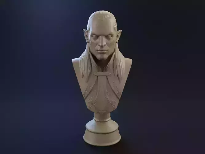 elfdark bust of lord of rings 3D print model