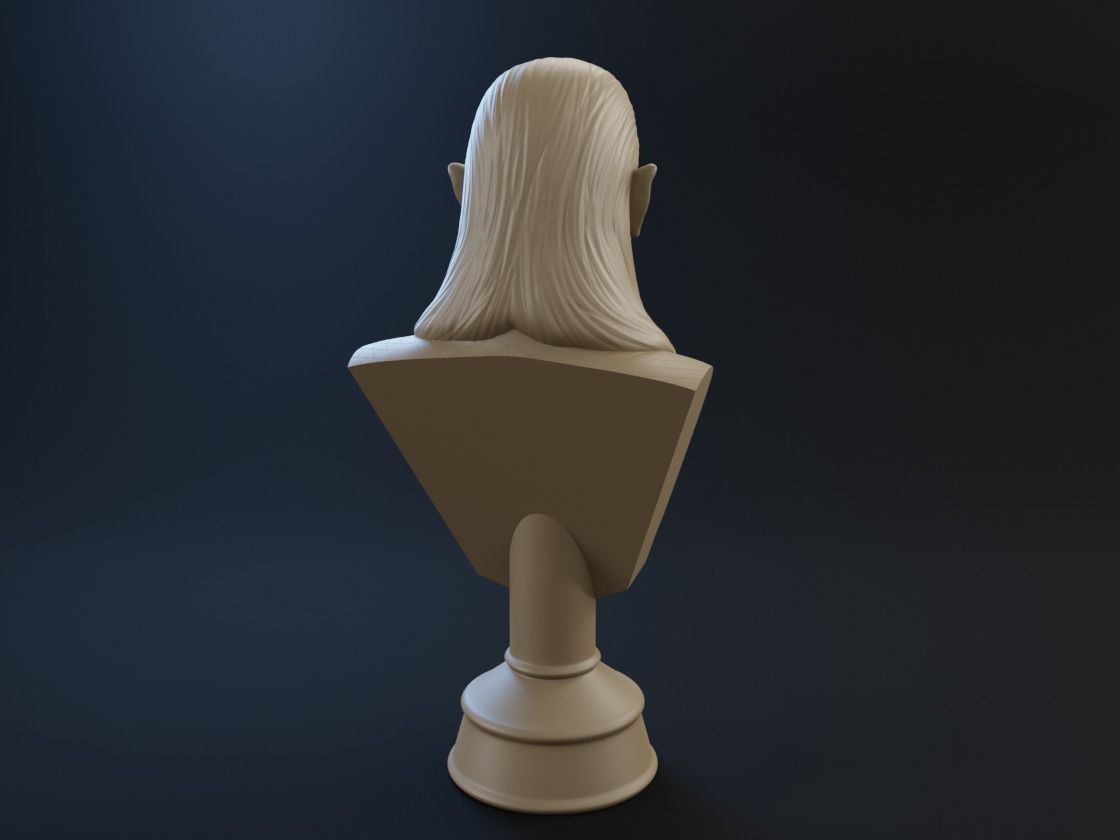 elfdark bust of lord of rings 3D print model_3