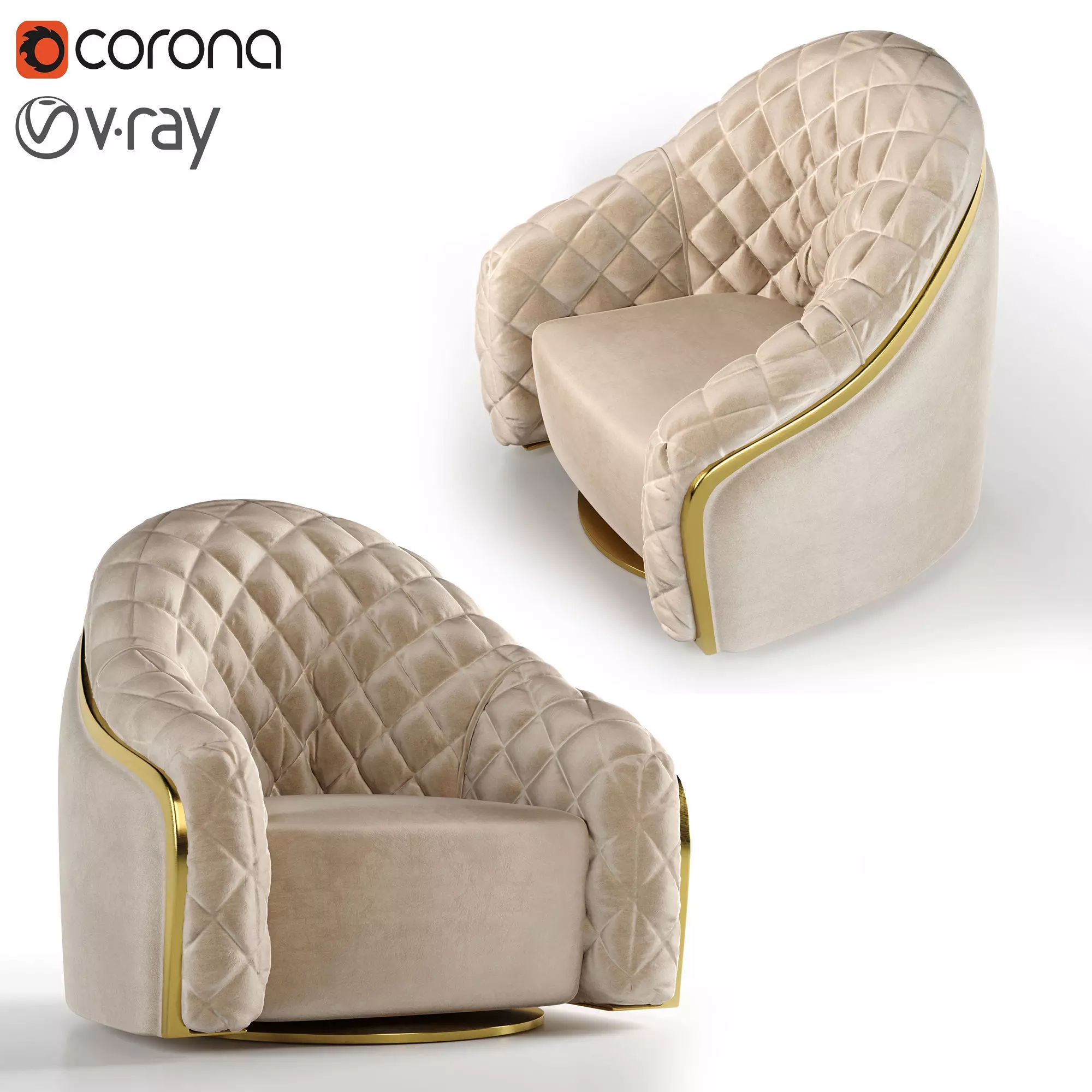 Cantori portofino armchair 3D model
