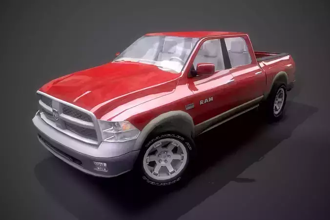 Dodge RAM 2009 Low-poly 3D model