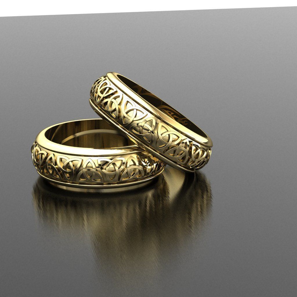 Celtic knot ring 3D print  3D model_2
