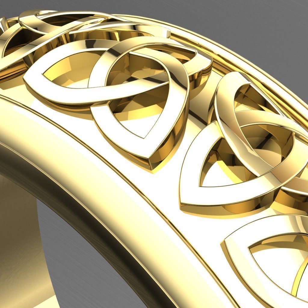 Celtic knot ring 3D print  3D model_3